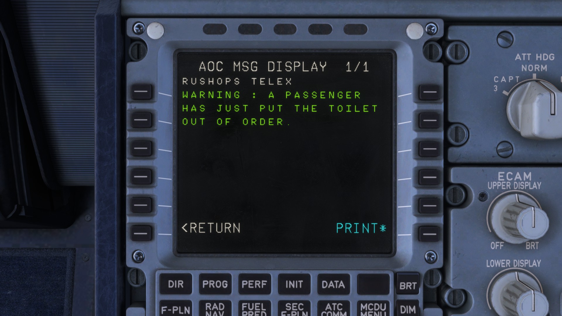 Fenix Custom ACARS Messages preview placeholder